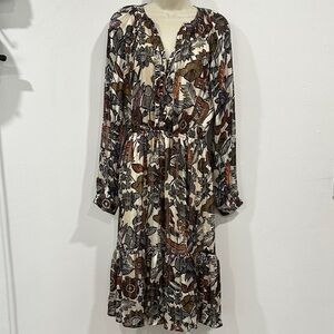 Scotch & Soda Multicolor Long Sleeve Dress